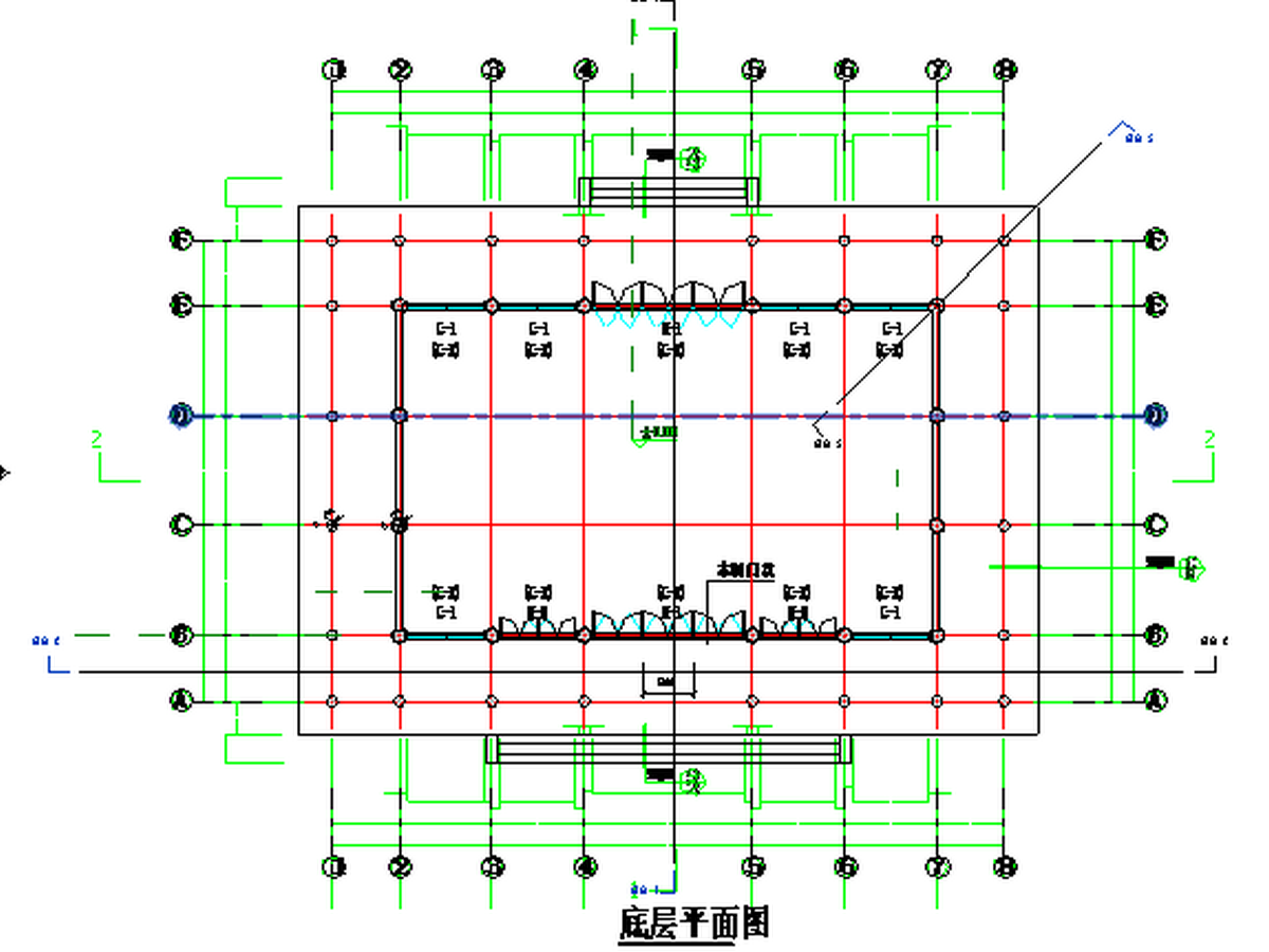 bim模型-revit模型-金殿古建模型-6古建底层平面图