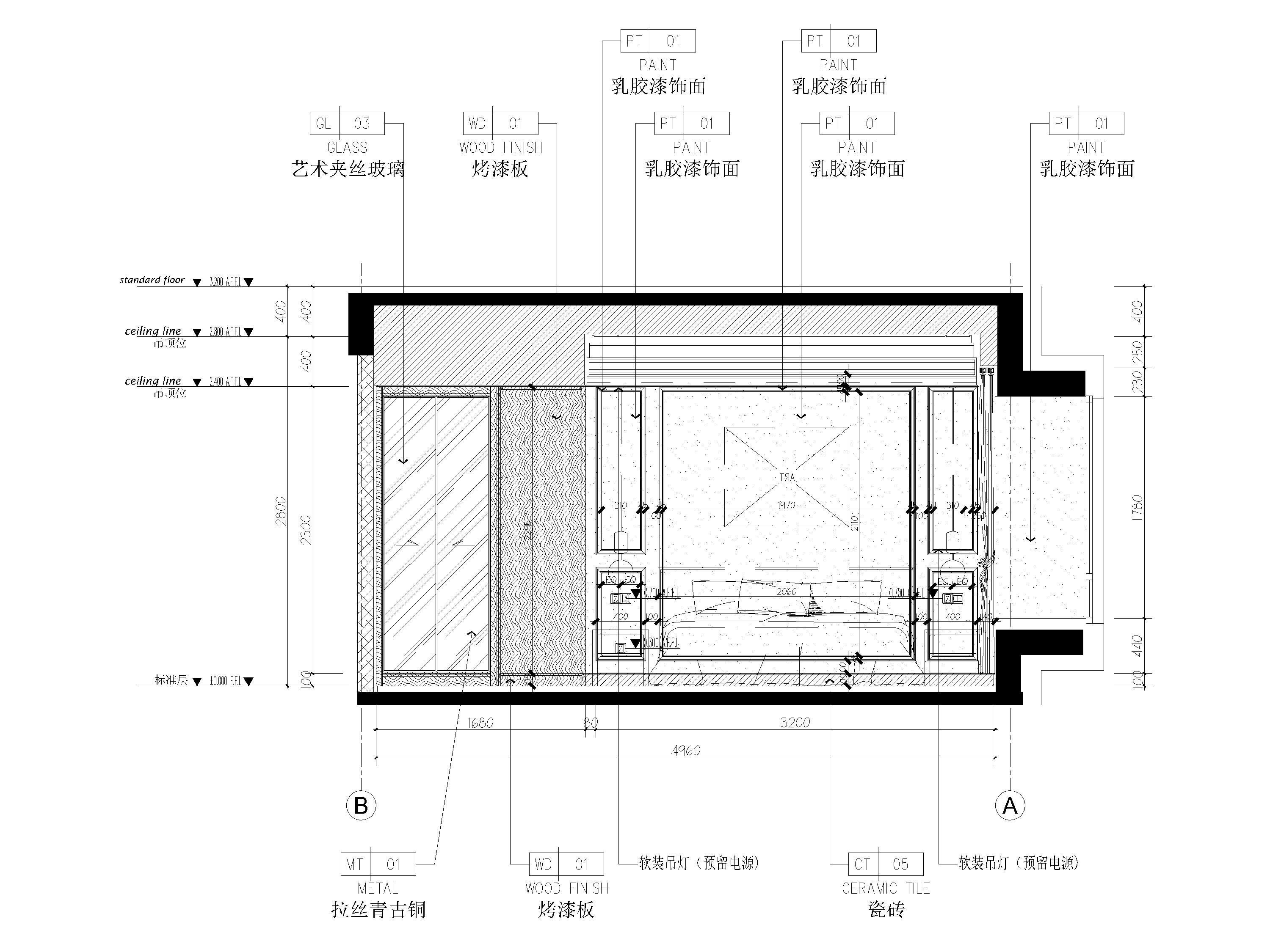 卧室立面图