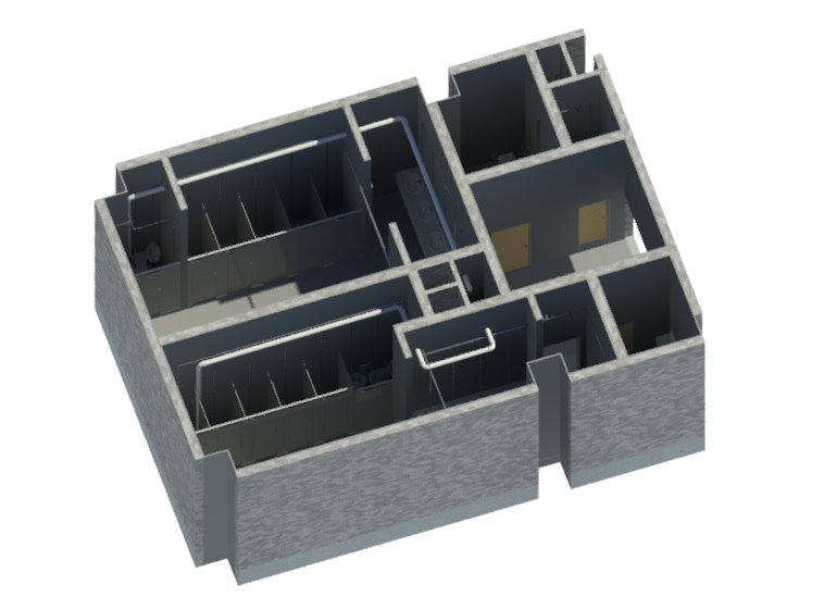 BIM卫生间标准模块Revit模型(Rvt) BIM卫生间标准模块Revit模型(Rvt)